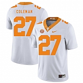 Tennessee Volunteers 27 Justin Coleman White Nike College Football Jersey Dzhi,baseball caps,new era cap wholesale,wholesale hats
